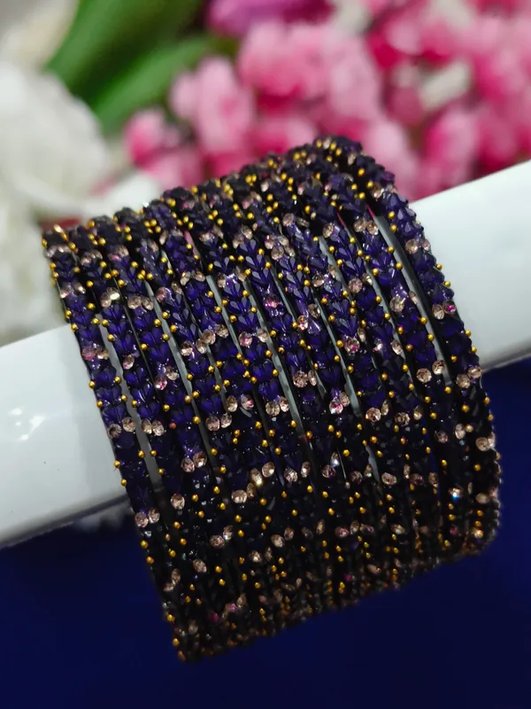 Purple_Beaded_Bangle_Set_For_Women(1_dozen)