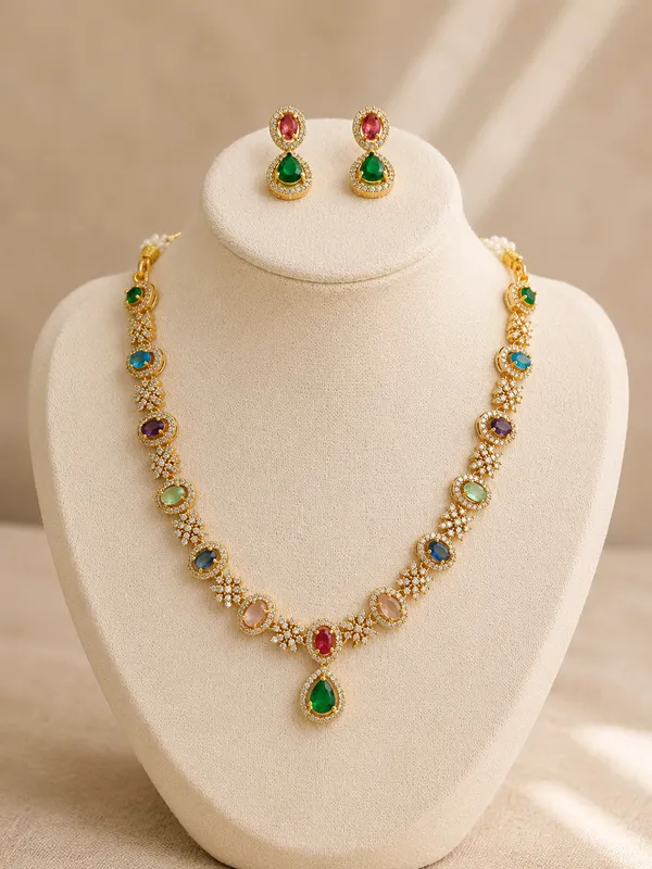 Veda_Necklace_with_Earrings_