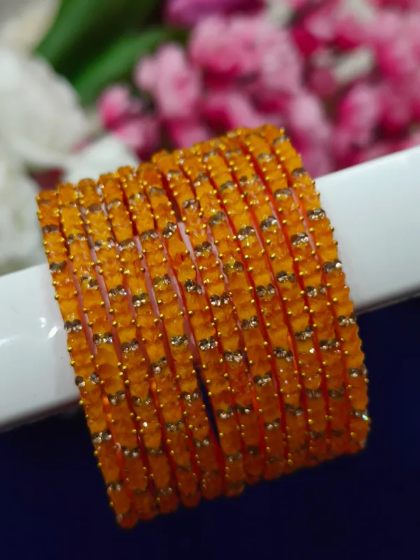 Orange_Heart_Beaded_Glass_Bangles_(1_Dozen)