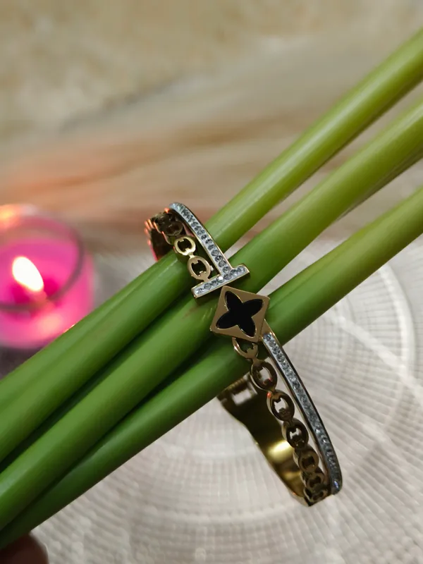 Gold_Tone_Butterfly_Embellished_Bangle_Bracelet_For_Women