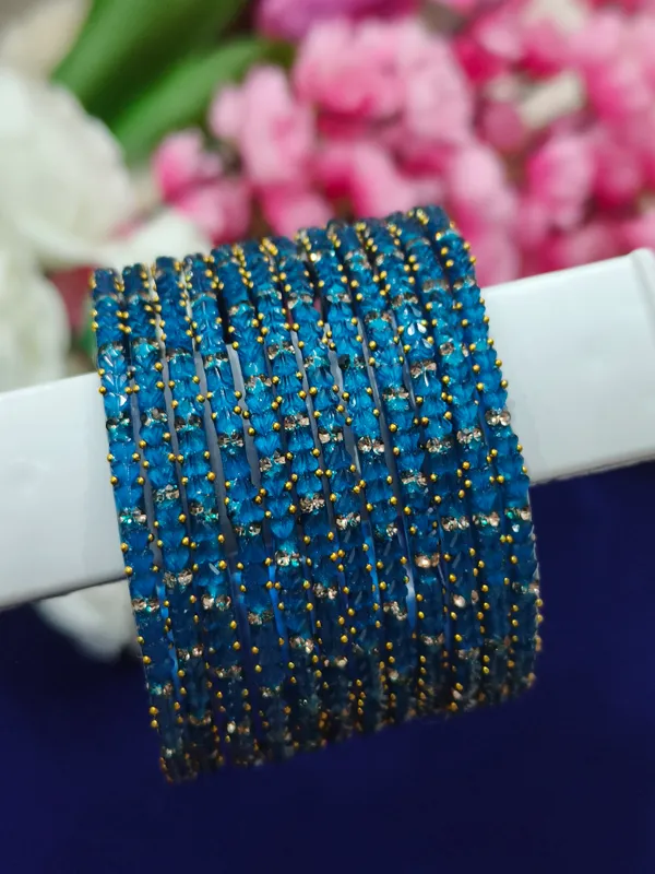 Blue_Embellished_Bangles_For_Women