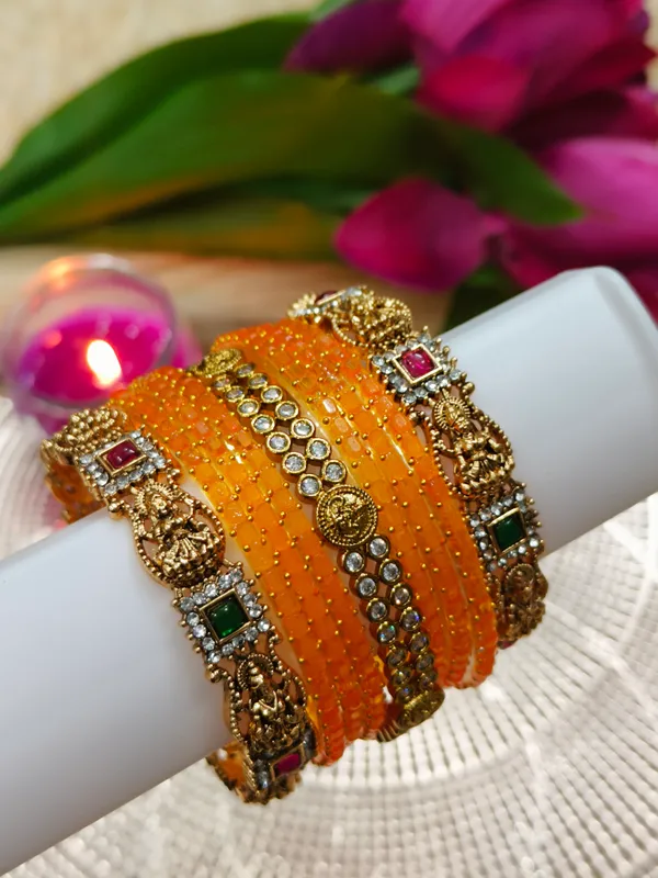 Orange_Embellished_Bangle_Set-1_hand