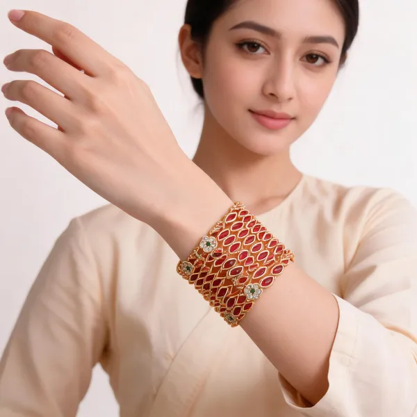 Gold_Tone_Floral_Embellished_Bangle_Set_For_Women_(_Pack_Of_2_)