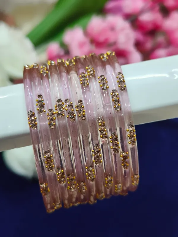 Blush_Pink_Heritage_Glass_Bangle_(1_Dozen)