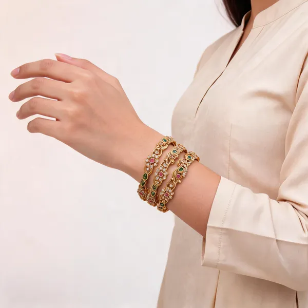 Peacock_Floral_Design_Bangle_Set_(Pack_Of_2)