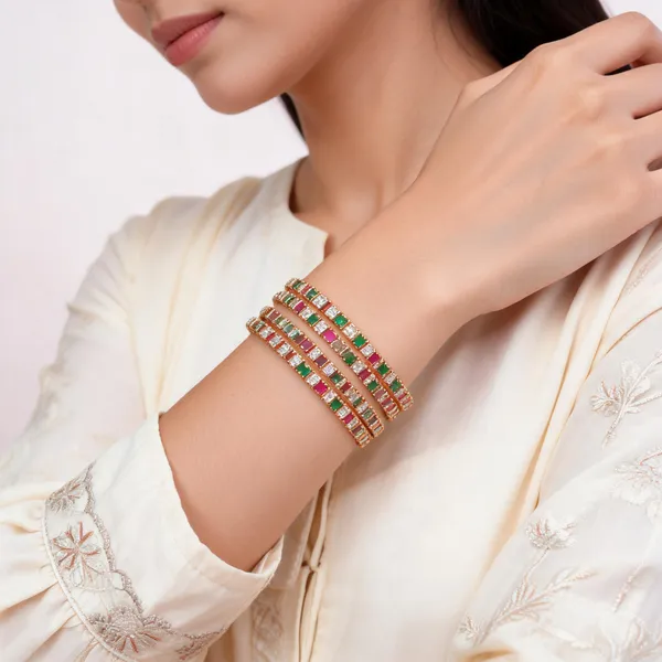Ruby&Green_Stone_premium_Bangle_Set_(Pack_Of_2)