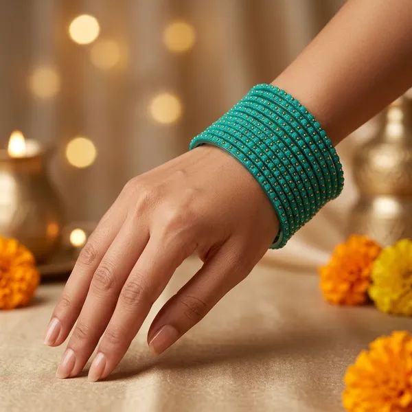 Turquoise_Radiance_Bangles_For_Women_(_1_Dozen_)