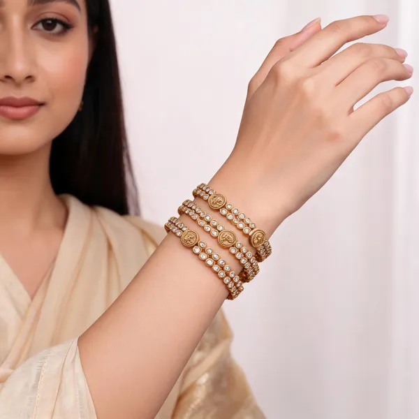 Gold_Tone_Stone_Studded_Bracelet_Set_For_Women