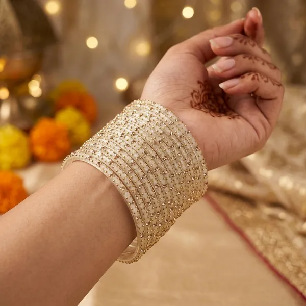 Gold_Tone_Embellished_Bangle_Set_For_Women