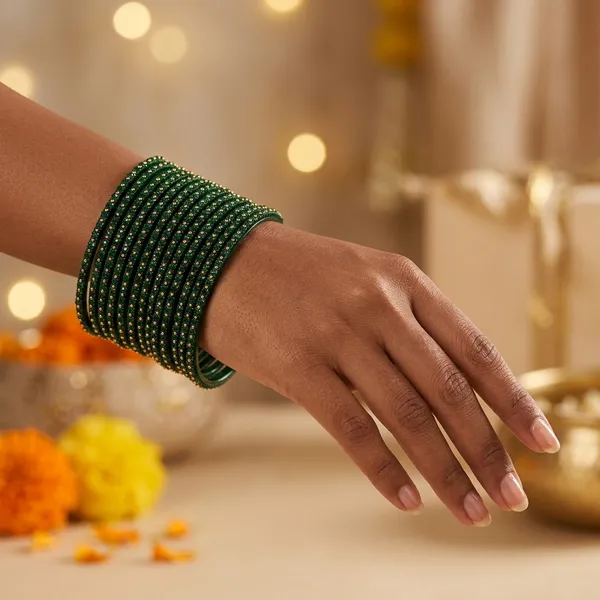 Green_radiance_Studded__Glass_Bangles_(_1_Dozen)