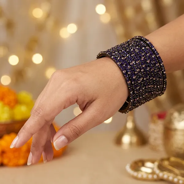 Purple_Beaded_Bangle_Set_For_Women(1_dozen)