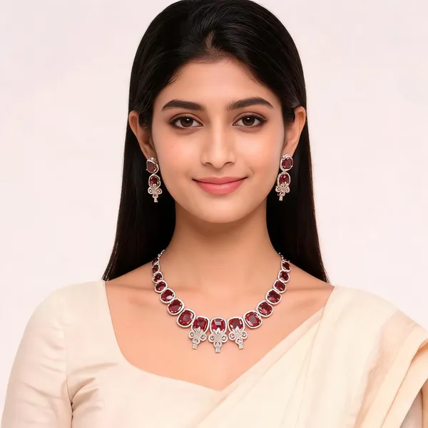 Stylish_Modern_Ad_Studded_Necklace_Set_With_A_Added_Vibe_Of_Rubi_Red_Hydra_Stone