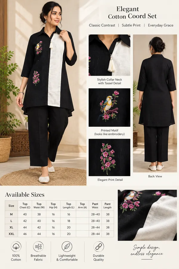 Cotton_Bird_Print_Tassel_Kurta_Pant_Co-ord