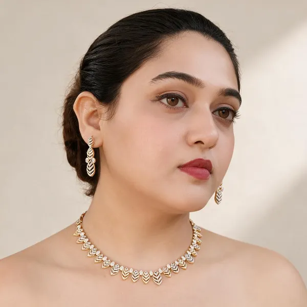 V-Shaped_CZ_Mixed_Plating_Choker_Set