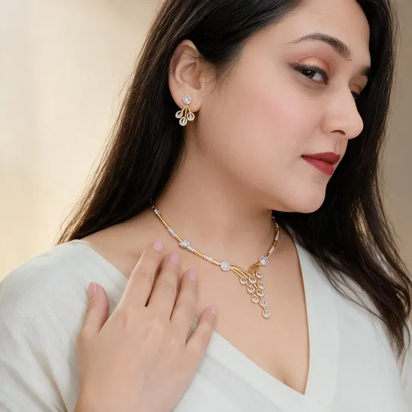 Golden_Plated_V-Shaped_CZ_Pendant_Set