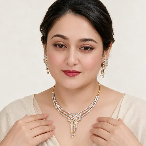 Floral_V-Shaped_CZ_Choker_Set
