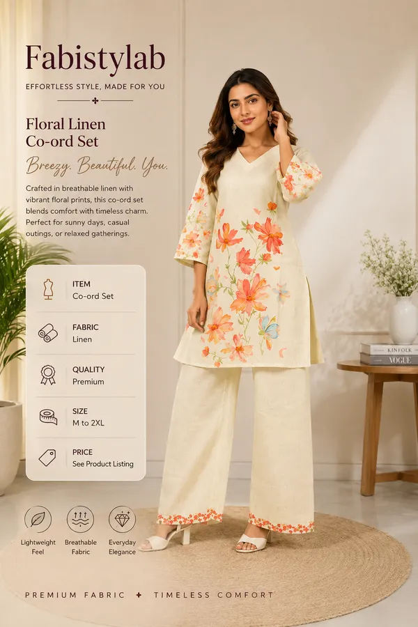 Premium_Linen_Cream_Floral_Kurti_Trouser_Co-ord