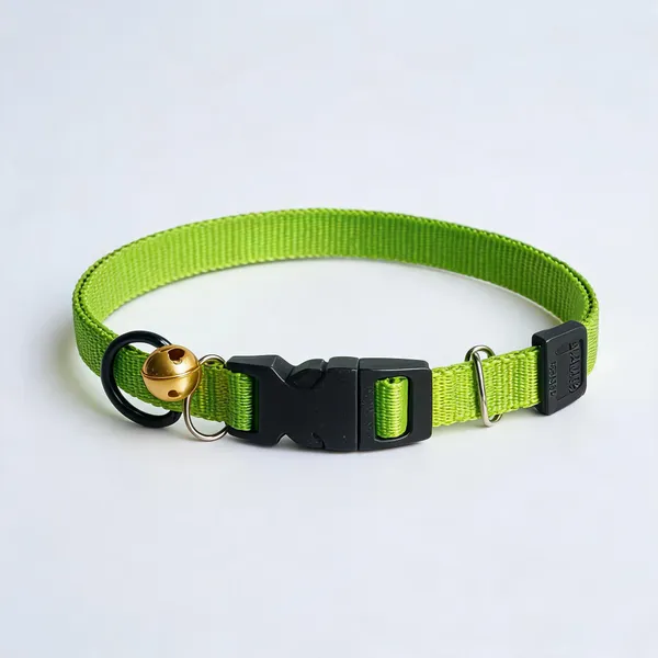Green_Nylon_Bell_Collar_For_Dogs_&_Cats_-_Pack_of_6