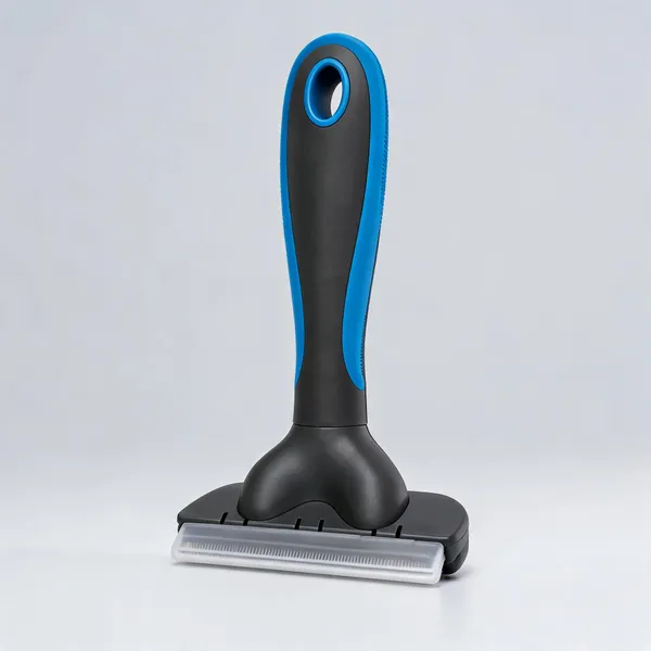Blue_Black_Nylon_Dog_Deshedding_Grooming_Brush