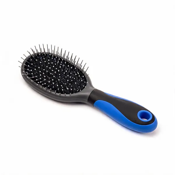 Blue_Black_Steel_Double_Pin_Grooming_Brush_For_Dogs