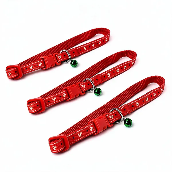 Red_Printed_Nylon_Adjustable_Collar_For_Dogs_&_Cats_-_Pack_of_3