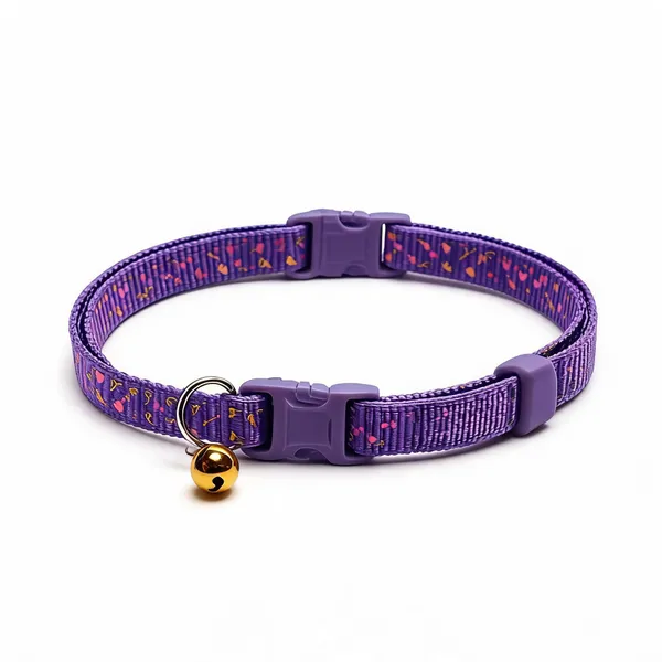 Purple_Nylon_Heart_Print_Adjustable_Dog_And_Cat_Collar_-_Pack_of_3