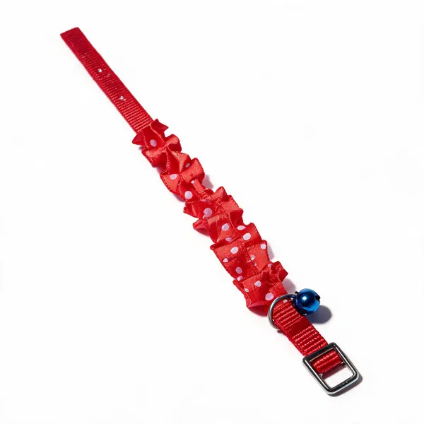 Red_Nylon_Frill_Bow_Dog_And_Cat_Collar_-_Pack_of_3