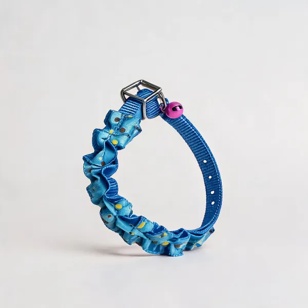 Blue_Nylon_Frill_Bell_Dog_And_Cat_Collar_-_Pack_of_3