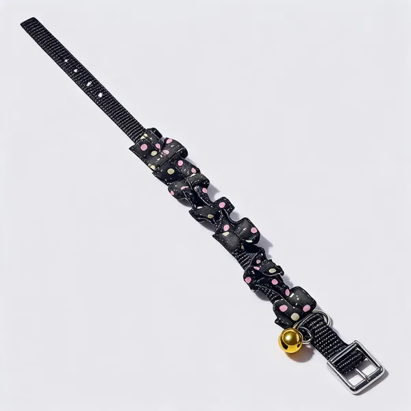 Black_Nylon_Polka_Dot_Frill_Dog_And_Cat_Collar_-_Pack_of_3