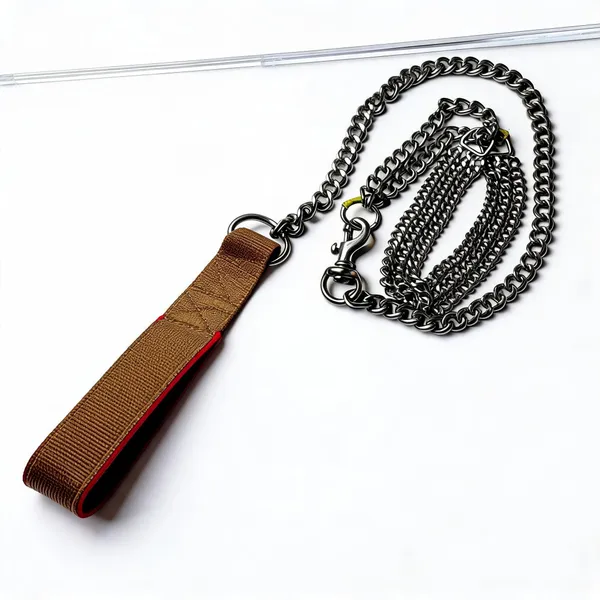 Nylon_Handle_Metal_Chain_Dog_Leash