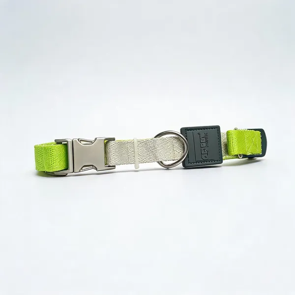 Nylon_Green_Accent_Adjustable_LED_Light_Collar_For_Pets