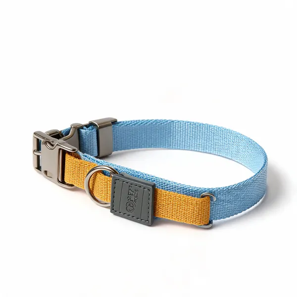 Blue_Yellow_Two-Tone_Nylon_Metal_Hook_Dog_And_Cat_Collar