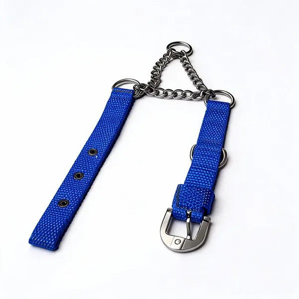 Blue_Nylon_Chain-Detail_Choke_Dog_Collar