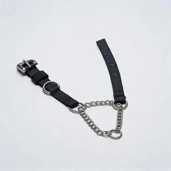 Black_Nylon_Martingale_Choke_Collar_For_Dogs