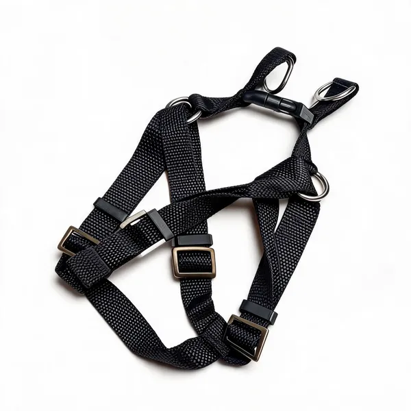 Black_Nylon_Cross-Strap_Dog_Harness_Set