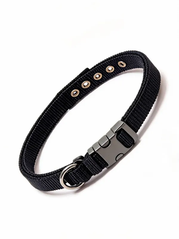Black_Nylon_Adjustable_Padded_Dog_Collar_-_Pack_of_2