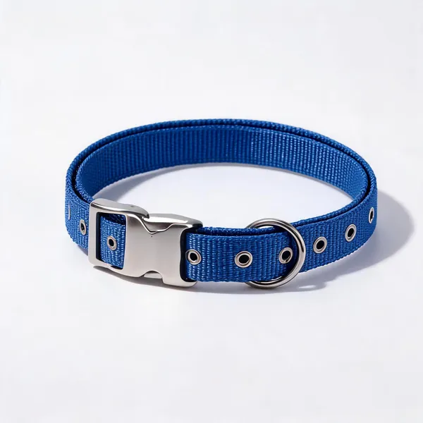 Nylon_Blue_Adjustable_Dog_Collar_With_Metal_D-Ring_-_Pack_of_3