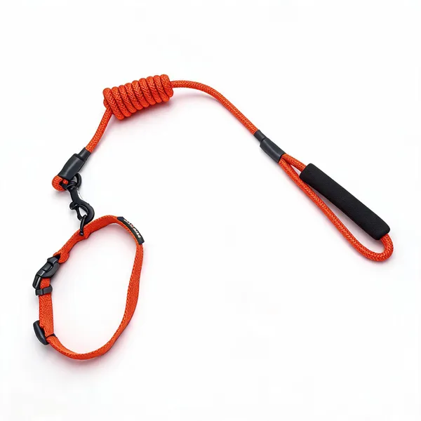 Orange_Braided_Nylon_Rope_Dog_Collar_And_Leash_Set