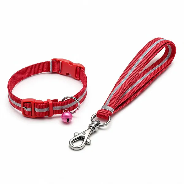 Red_Nylon_Dog_Reflecting_Collar_And_Leash_Set_-_Pack_of_2