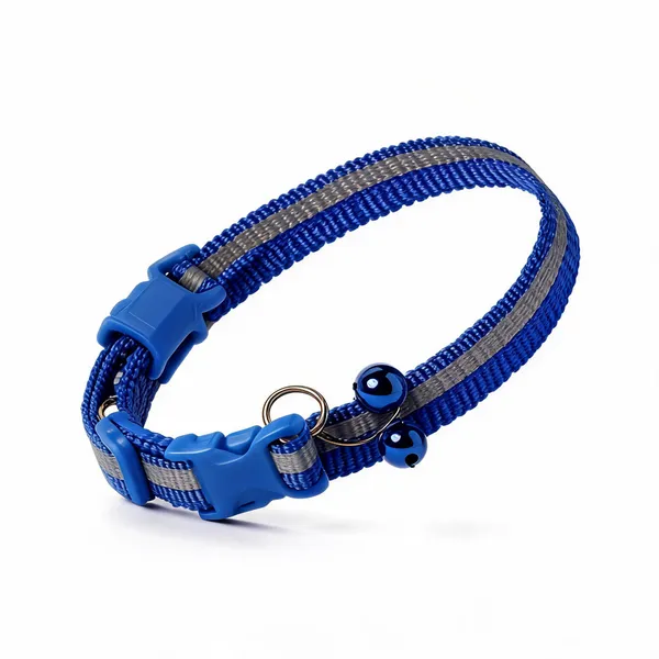 Nylon_Adjustable_Reflective_Dog_And_Cat_Collar_Blue_-_Pack_of_5