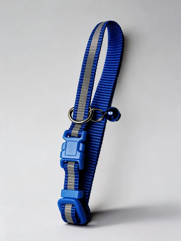 Nylon_Adjustable_Reflective_Dog_And_Cat_Collar_Blue_-_Pack_of_5