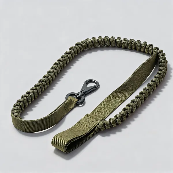 Grey_Nylon_Shock-Absorbing_Double_Handle_Dog_Leash