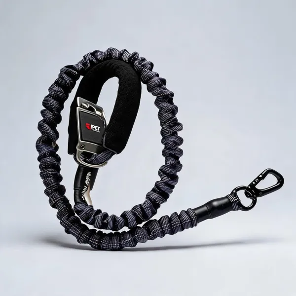 Black_Nylon_Coiled_Hook_Dog_Show_Leash_Loop