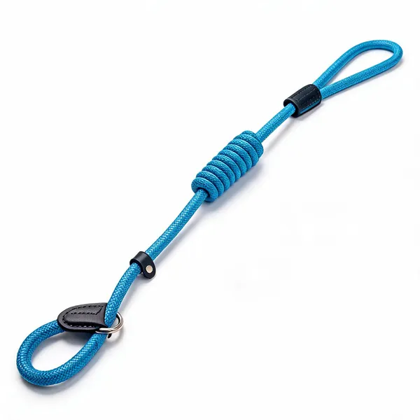 Blue_Nylon_Braided_Loop_Lock_Show_Leash_For_Dogs