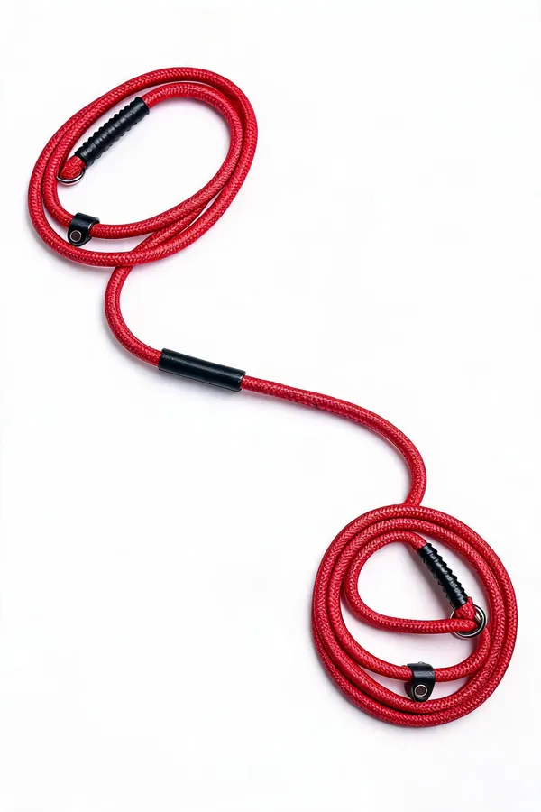 Red_Nylon_Braided_Loop_Show_Leash_For_Dogs_-_Pack_of_2