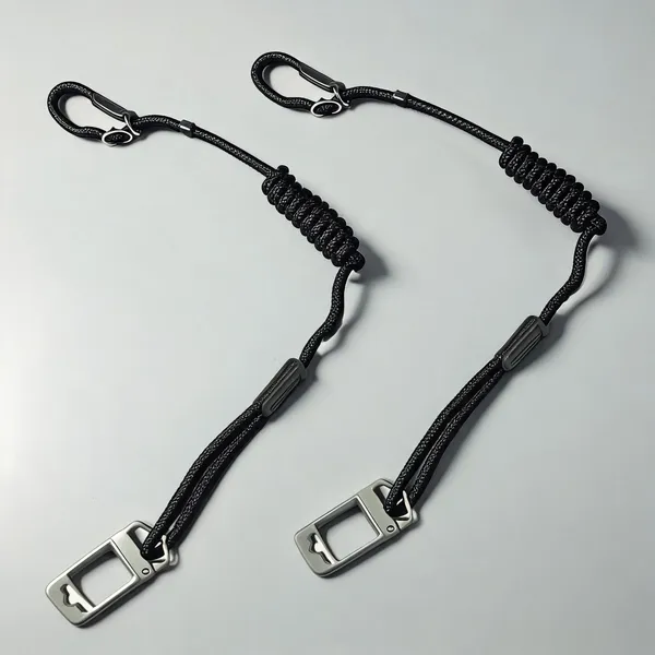 Black_Braided_Nylon_Loop_Lock_Show_Dog_Leash_-_Pack_of_2