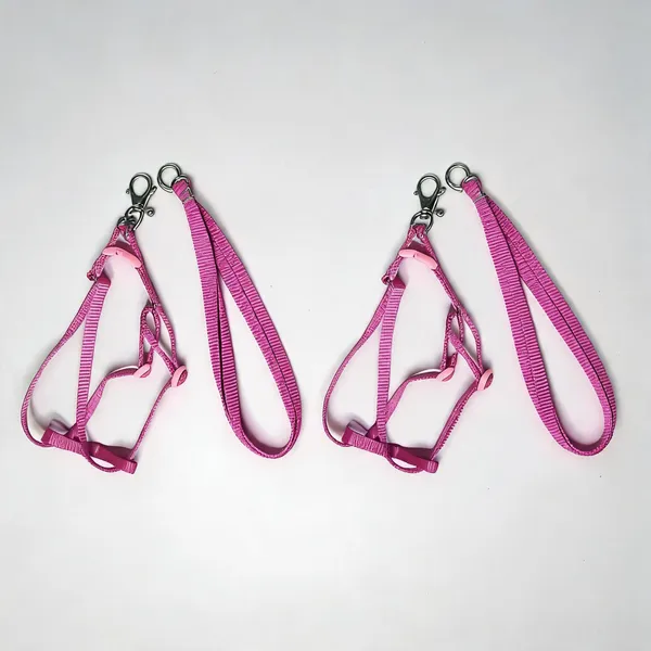 Nylon_Pink_Rope_Dog_Harness_And_Leash_Set_-_Pack_of_2