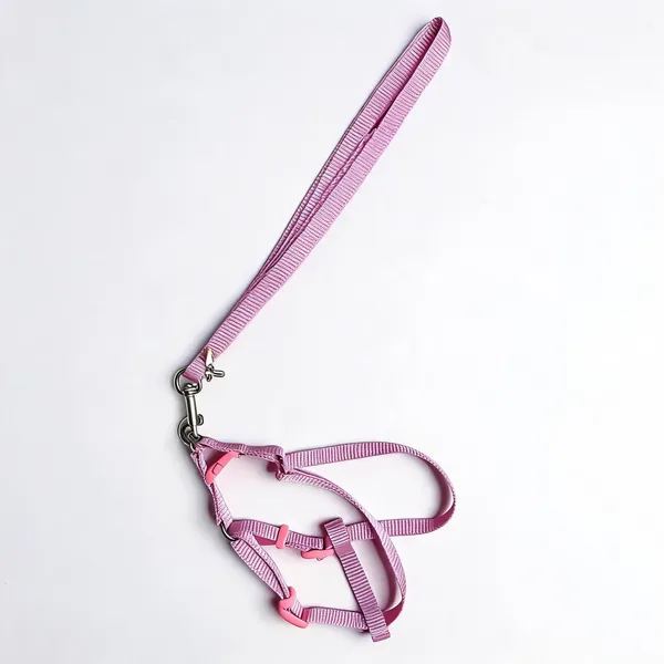 Pink_Nylon_Dog_Harness_And_Leash_Set_-_Pack_of_2