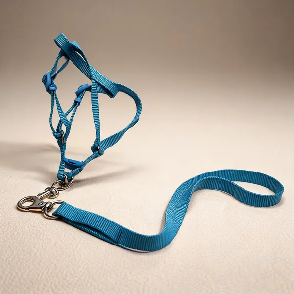 Blue_Nylon_Adjustable_Dog_Harness_And_Leash_Set_-_Pack_of_2