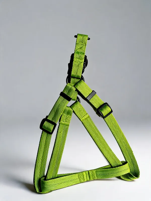 Green_Nylon_Adjustable_Dog_Harness_Set